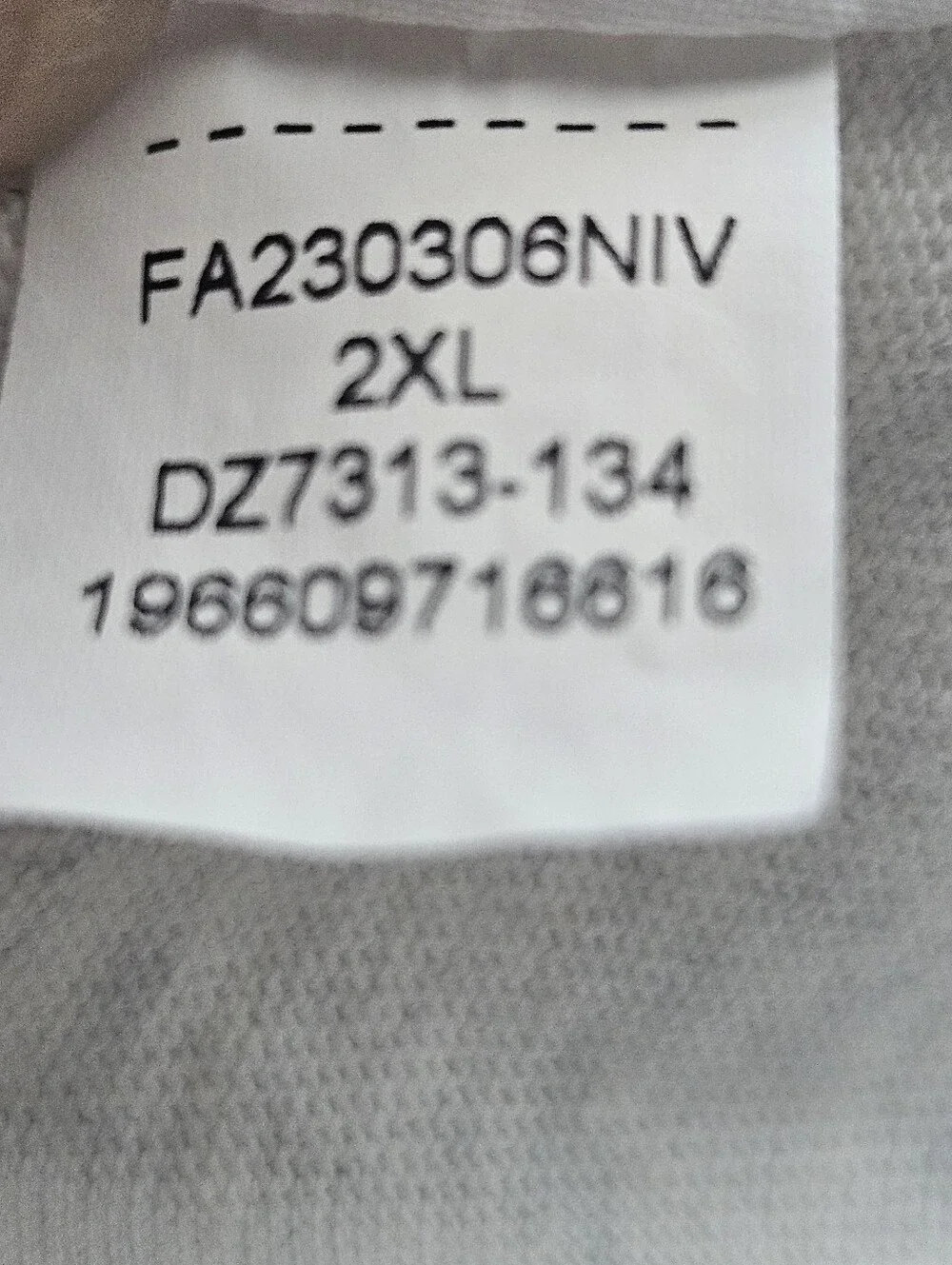 Nike Jordan Flight Essentials Oversized Tee‎ Off White/Gray Sz 2XL Sporty